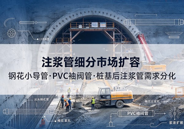 肃宁注浆管细分市场扩容，隧道钢花小导管、PVC 袖阀管、桩基后注浆管需求分化